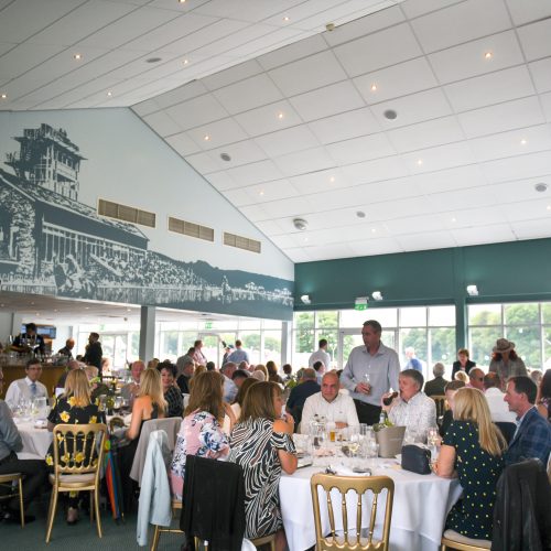 RESTAURANT: CARTMEL RACES -- The Whit Holiday Meeting at Cartmel Racecourse // Pictured: The newly refurbished Louis Roederer Restaurant  Saturday 25th May 2019 LINDSEY DICKINGS FILM AND PHOTOGRAPHY